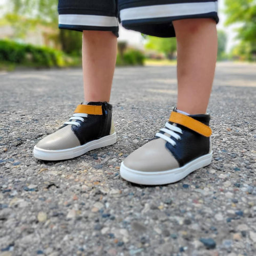 Neutral Color Block Hightops