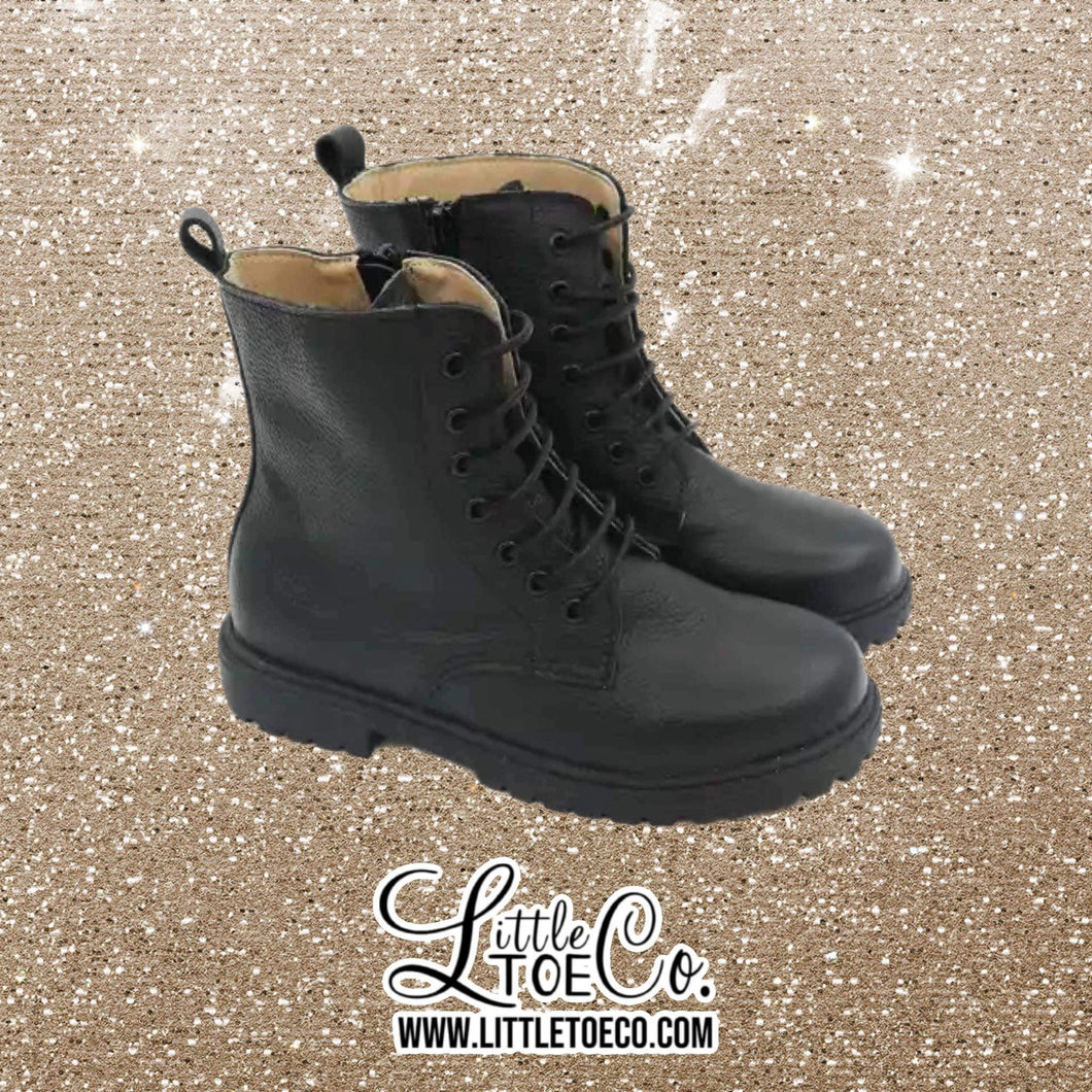 Black Tall Combat Boots