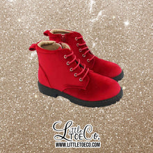 Load image into Gallery viewer, Poinsettia Combat Boots