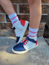 Load image into Gallery viewer, Patriotic Color Block Hightops