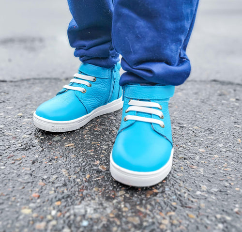 Capri Blue High Top Sneaks