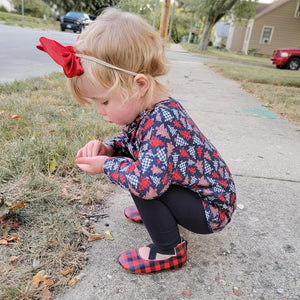 Red & Black Buffalo Plaid Ballet Flats