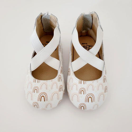 Neutral Rainbow Ballet Flats